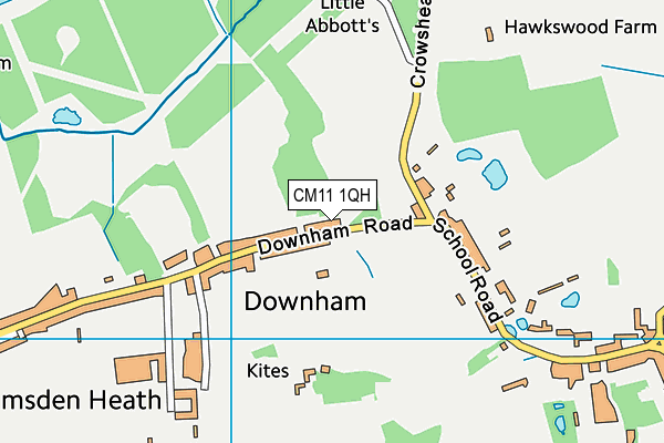 De Beauvoir Arms (Closed) map (CM11 1QH) - OS VectorMap District (Ordnance Survey)