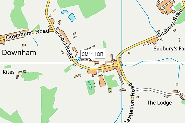 CM11 1QR map - OS VectorMap District (Ordnance Survey)