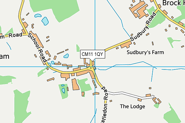 CM11 1QY map - OS VectorMap District (Ordnance Survey)