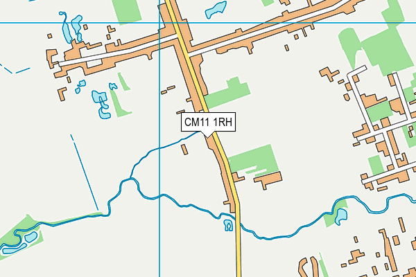 Ramsden Bell House Recreation Ground map (CM11 1RH) - OS VectorMap District (Ordnance Survey)