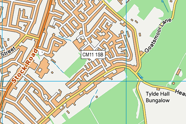 CM11 1SB map - OS VectorMap District (Ordnance Survey)