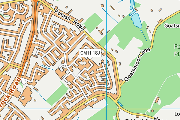 CM11 1SJ map - OS VectorMap District (Ordnance Survey)