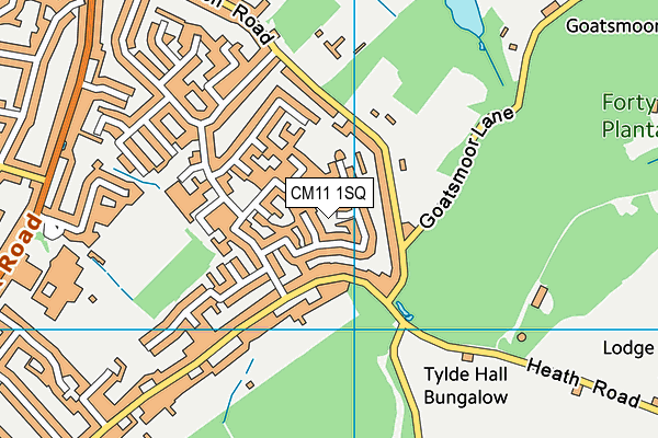 CM11 1SQ map - OS VectorMap District (Ordnance Survey)