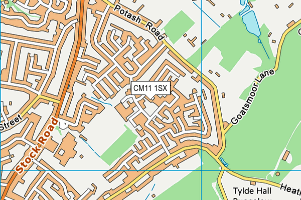 CM11 1SX map - OS VectorMap District (Ordnance Survey)