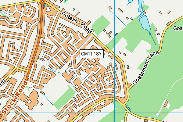 CM11 1SY map - OS VectorMap District (Ordnance Survey)
