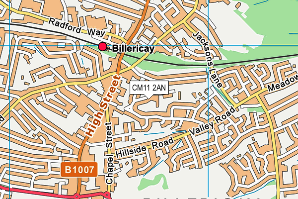 CM11 2AN map - OS VectorMap District (Ordnance Survey)