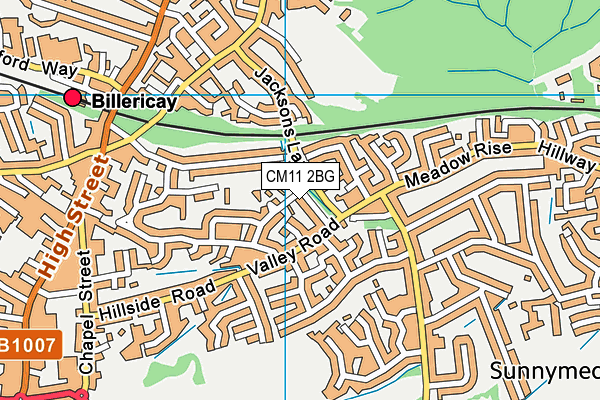 CM11 2BG map - OS VectorMap District (Ordnance Survey)