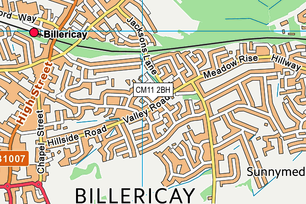 CM11 2BH map - OS VectorMap District (Ordnance Survey)