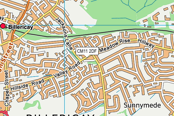 CM11 2DF map - OS VectorMap District (Ordnance Survey)