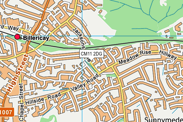 CM11 2DG map - OS VectorMap District (Ordnance Survey)