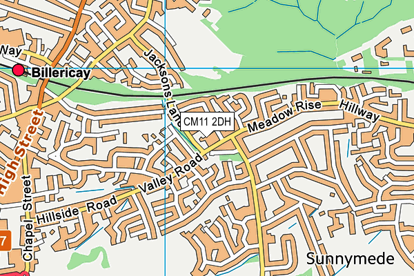 CM11 2DH map - OS VectorMap District (Ordnance Survey)