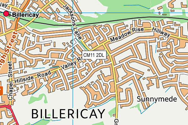 CM11 2DL map - OS VectorMap District (Ordnance Survey)