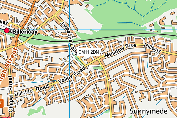 CM11 2DN map - OS VectorMap District (Ordnance Survey)