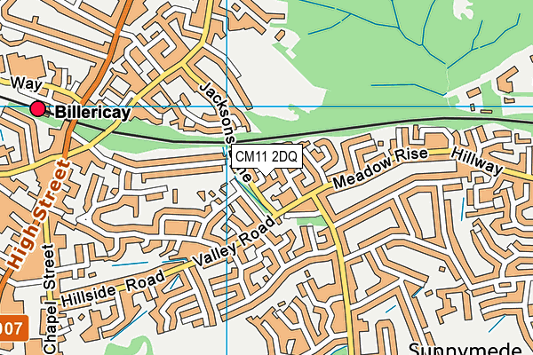 CM11 2DQ map - OS VectorMap District (Ordnance Survey)