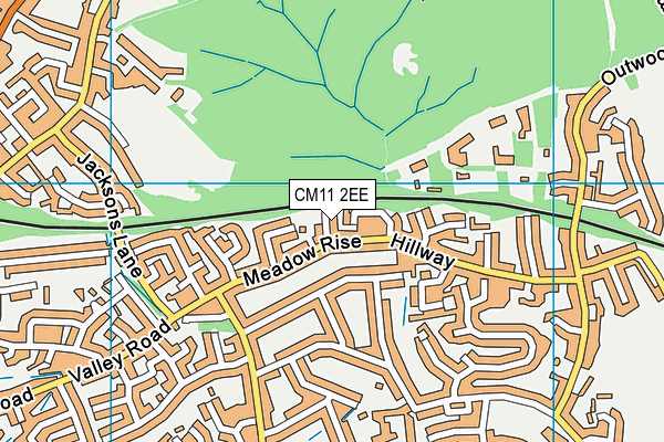 CM11 2EE map - OS VectorMap District (Ordnance Survey)