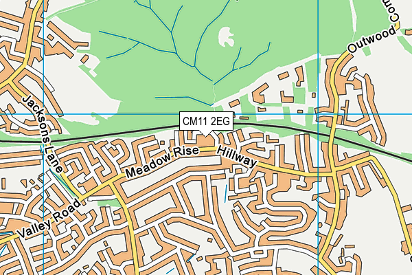 CM11 2EG map - OS VectorMap District (Ordnance Survey)