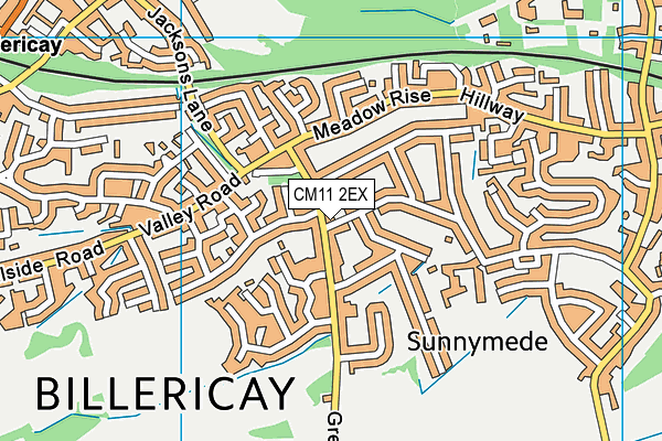 CM11 2EX map - OS VectorMap District (Ordnance Survey)