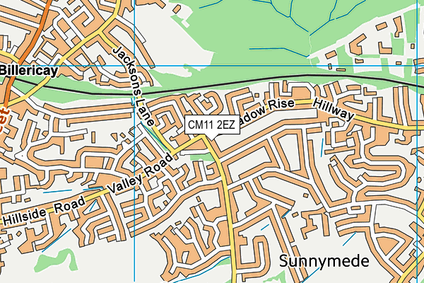 CM11 2EZ map - OS VectorMap District (Ordnance Survey)