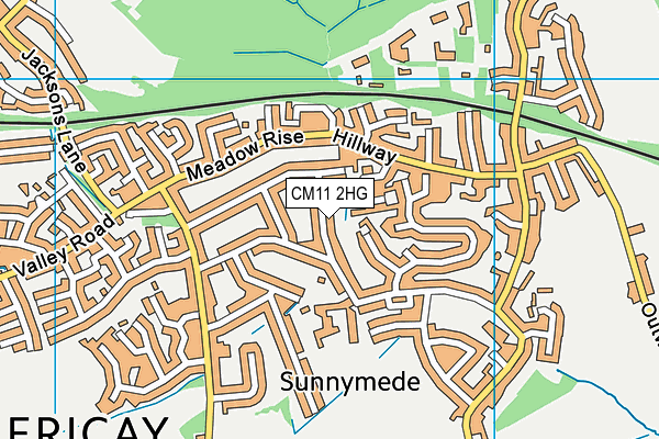 CM11 2HG map - OS VectorMap District (Ordnance Survey)