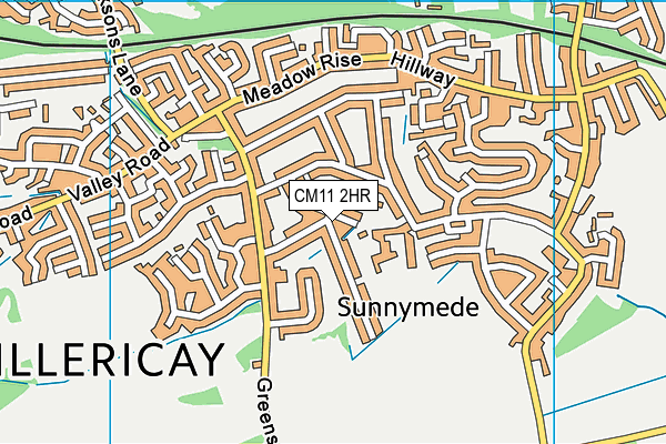 CM11 2HR map - OS VectorMap District (Ordnance Survey)