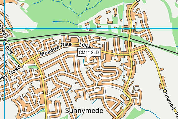 CM11 2LD map - OS VectorMap District (Ordnance Survey)