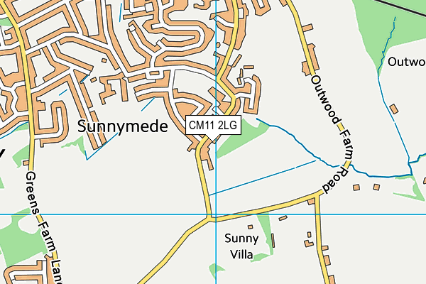 CM11 2LG map - OS VectorMap District (Ordnance Survey)