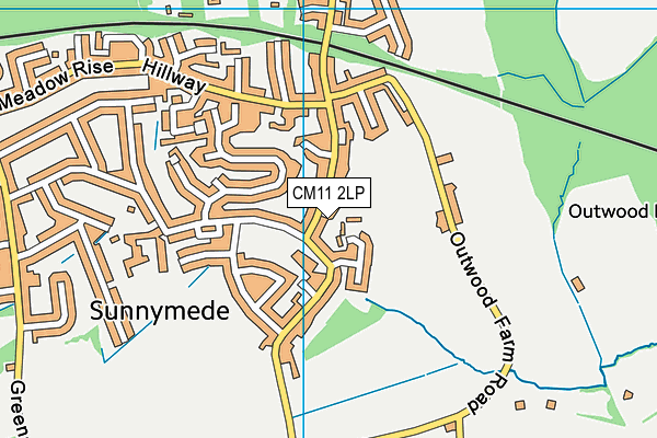 CM11 2LP map - OS VectorMap District (Ordnance Survey)