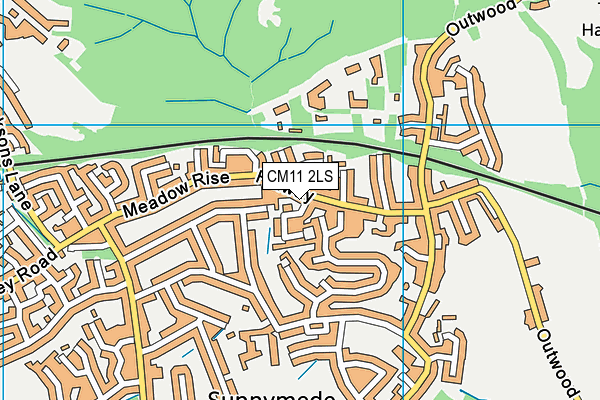 CM11 2LS map - OS VectorMap District (Ordnance Survey)
