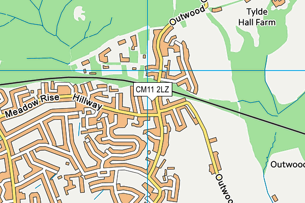 CM11 2LZ map - OS VectorMap District (Ordnance Survey)