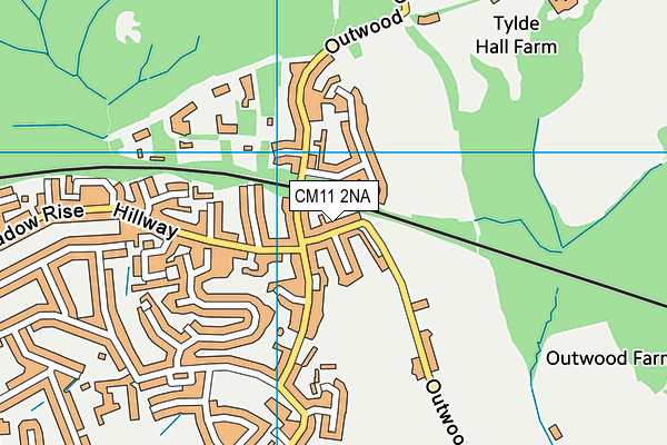 CM11 2NA map - OS VectorMap District (Ordnance Survey)