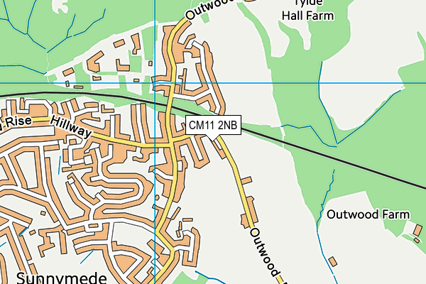 CM11 2NB map - OS VectorMap District (Ordnance Survey)