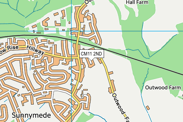 CM11 2ND map - OS VectorMap District (Ordnance Survey)