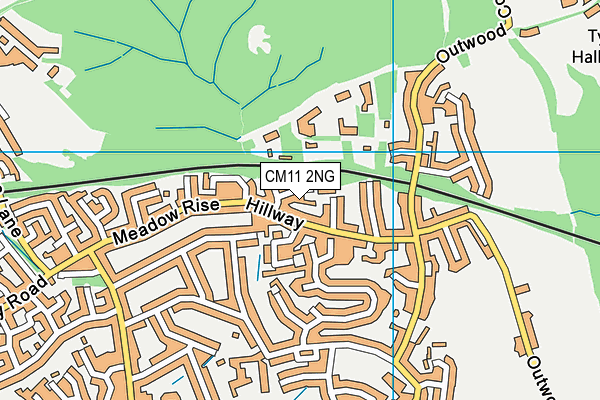 CM11 2NG map - OS VectorMap District (Ordnance Survey)