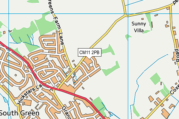 CM11 2PB map - OS VectorMap District (Ordnance Survey)