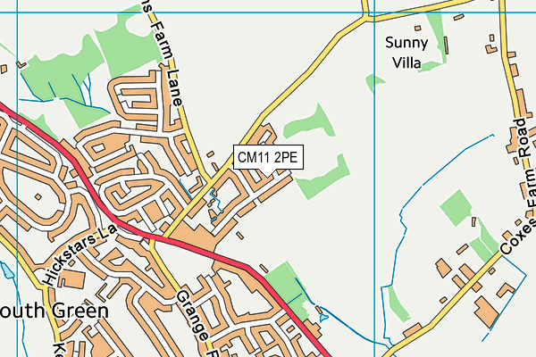 CM11 2PE map - OS VectorMap District (Ordnance Survey)