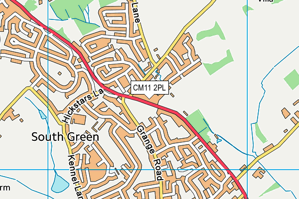 CM11 2PL map - OS VectorMap District (Ordnance Survey)