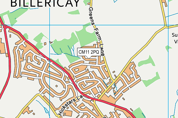 CM11 2PQ map - OS VectorMap District (Ordnance Survey)