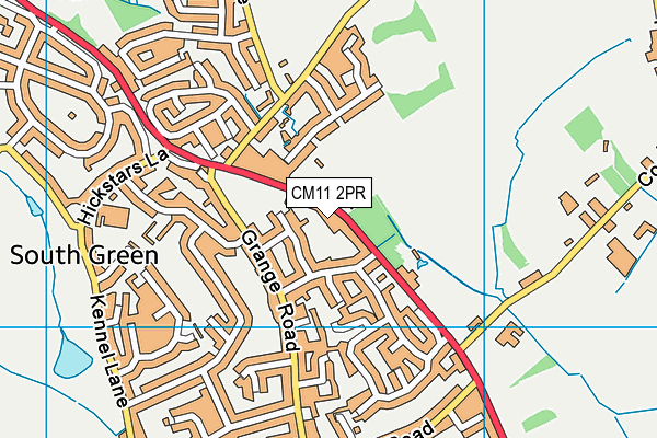 CM11 2PR map - OS VectorMap District (Ordnance Survey)