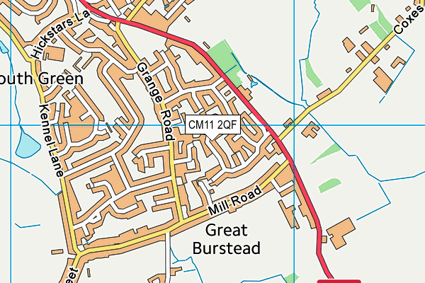 CM11 2QF map - OS VectorMap District (Ordnance Survey)