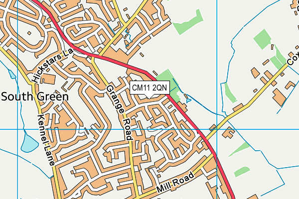 CM11 2QN map - OS VectorMap District (Ordnance Survey)