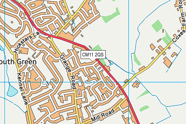 CM11 2QS map - OS VectorMap District (Ordnance Survey)