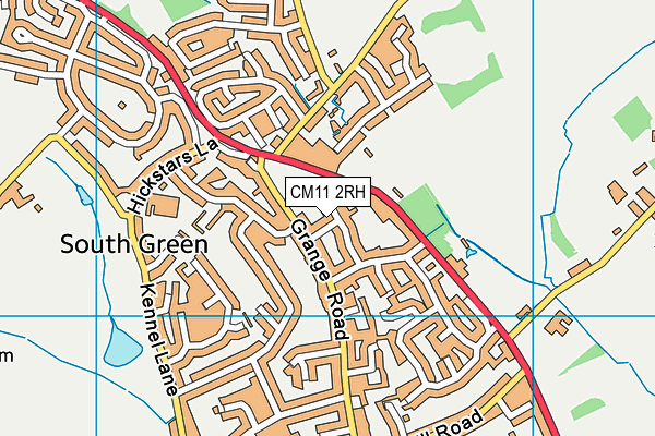 CM11 2RH map - OS VectorMap District (Ordnance Survey)