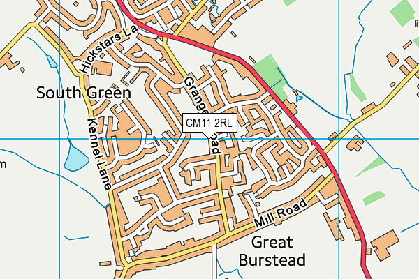 CM11 2RL map - OS VectorMap District (Ordnance Survey)