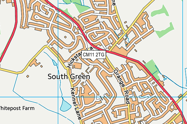 South Green Infant School map (CM11 2TG) - OS VectorMap District (Ordnance Survey)