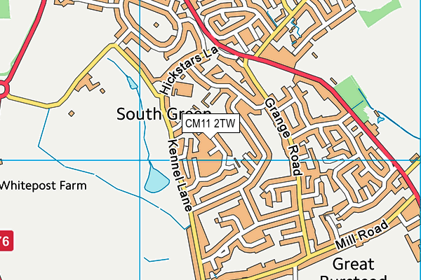 CM11 2TW map - OS VectorMap District (Ordnance Survey)