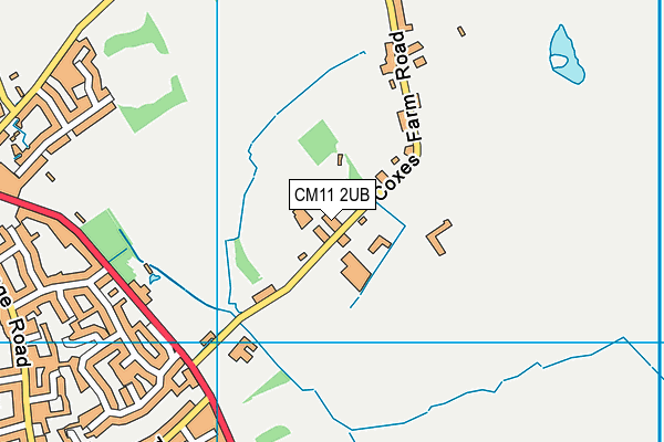 St Peter's Catholic Primary School, Billericay map (CM11 2UB) - OS VectorMap District (Ordnance Survey)
