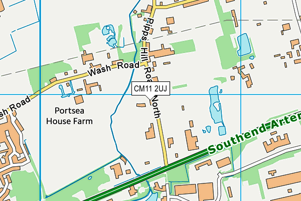 CM11 2UJ map - OS VectorMap District (Ordnance Survey)