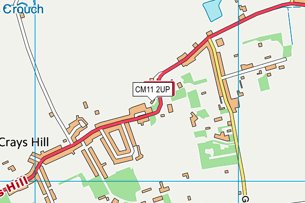 CM11 2UP map - OS VectorMap District (Ordnance Survey)