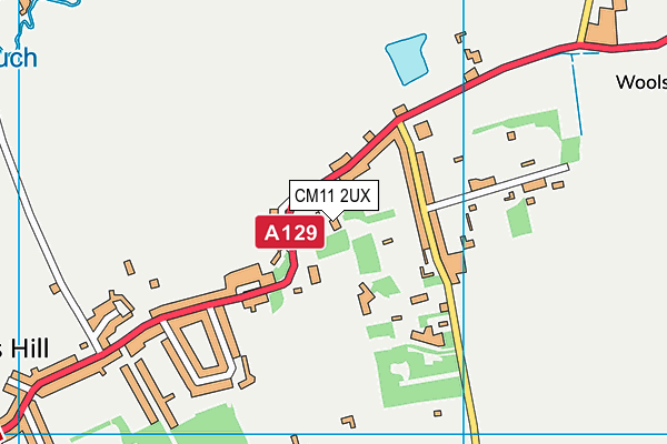 CM11 2UX map - OS VectorMap District (Ordnance Survey)