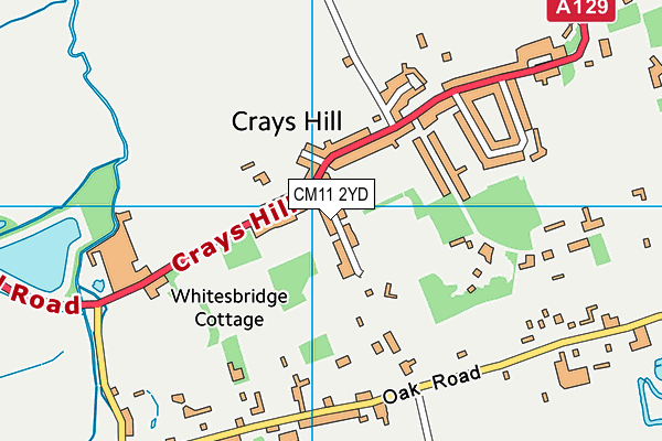 CM11 2YD map - OS VectorMap District (Ordnance Survey)